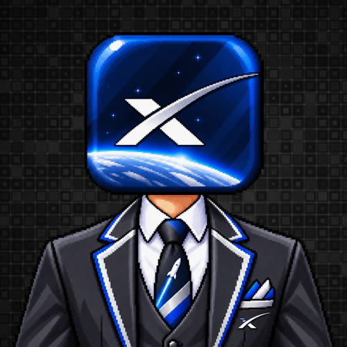SpaceX employee badge pixel art