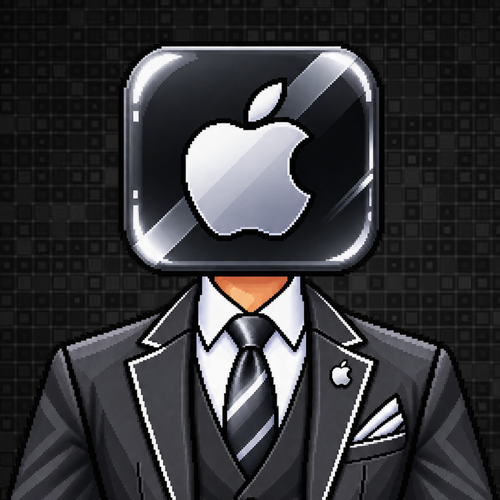 Apple employee badge pixel art