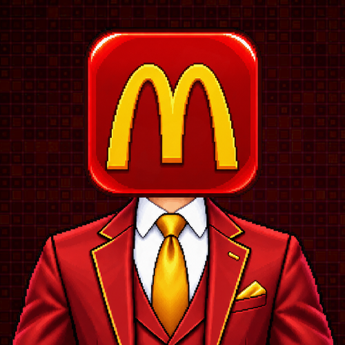 McDonald's employee badge pixel art